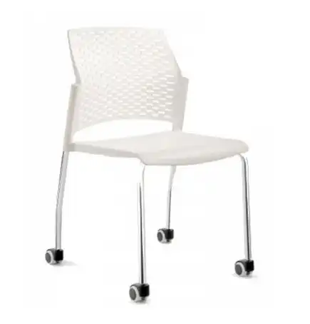 Silla de polipropileno RE-570R-CROMO-BLANCO